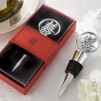 Wedding Favours / Favors - Double Happiness Wine Bottle Stopper