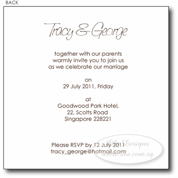 Invitations wedding singapore